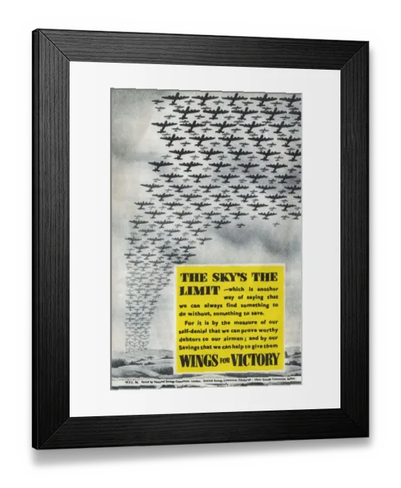 Framed Print : WW2 - National Savings Committee Flier - Wings for Victory Framed Print : WW2 - National Savings Committee Flier - Wings for Victory