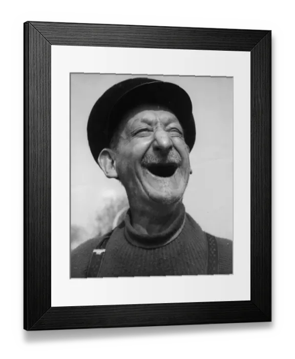 Framed Print : Old man laughing, Balham, SW London Framed Print : Old man laughing, Balham, SW London