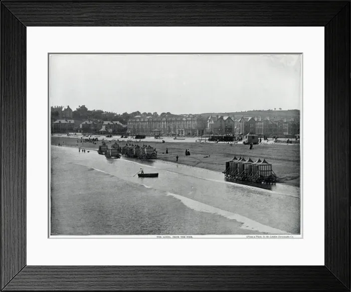 Framed Print : Paignton, photograph taken from the pier, of Sands beach Framed Print : Paignton, photograph taken from the pier, of Sands beach