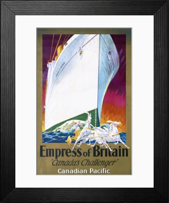 Framed Print : Poster, Canadian Pacific, Empress of Britain Framed Print : Poster, Canadian Pacific, Empress of Britain
