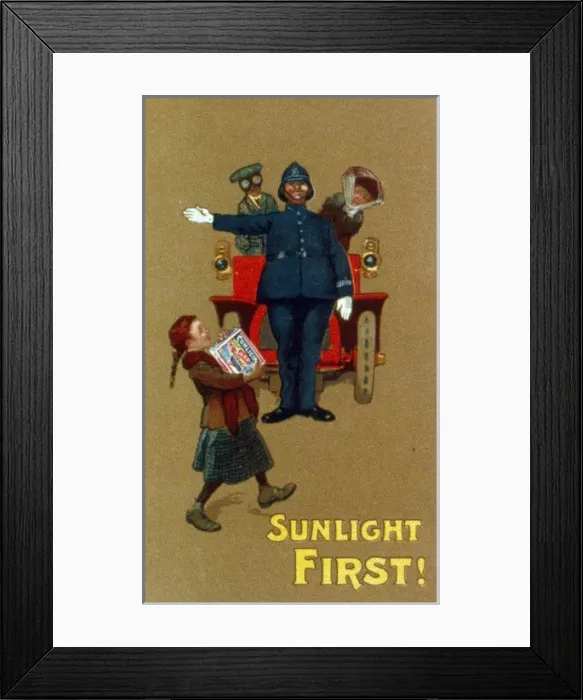 Framed Print : Poster advertising Sunlight Soap Framed Print : Poster advertising Sunlight Soap