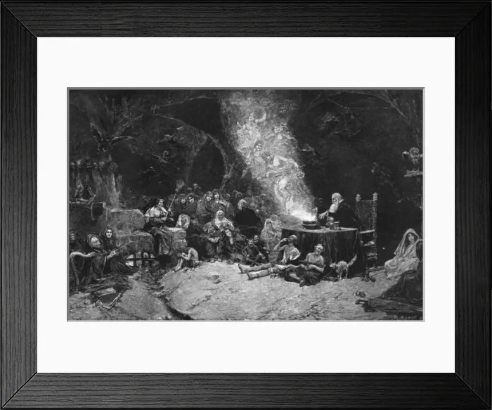 Framed Print : A magician with witches and wizards Framed Print : A magician with witches and wizards