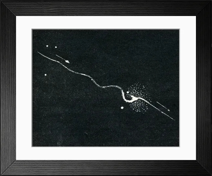 Framed Print : Bolide meteorite with lance-like antenna Framed Print : Bolide meteorite with lance-like antenna