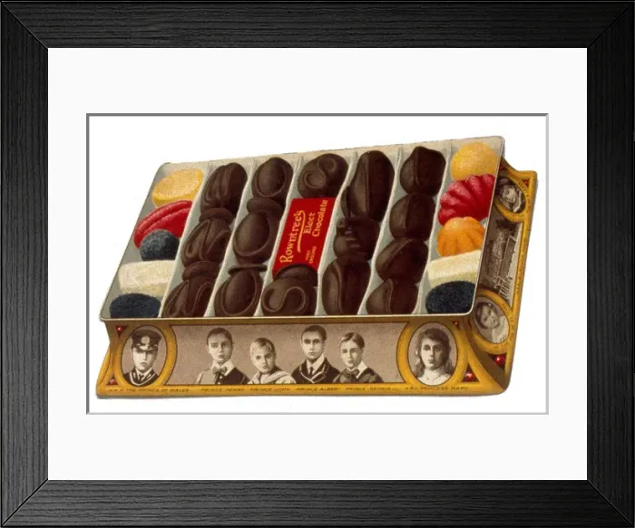 Framed Print : Cutout advertisement for Rowntrees Elect chocolates Framed Print : Cutout advertisement for Rowntrees Elect chocolates