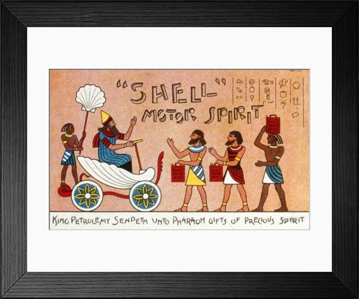 Framed Print : Egyptian style advertisement for Shell Motor Spirit Framed Print : Egyptian style advertisement for Shell Motor Spirit