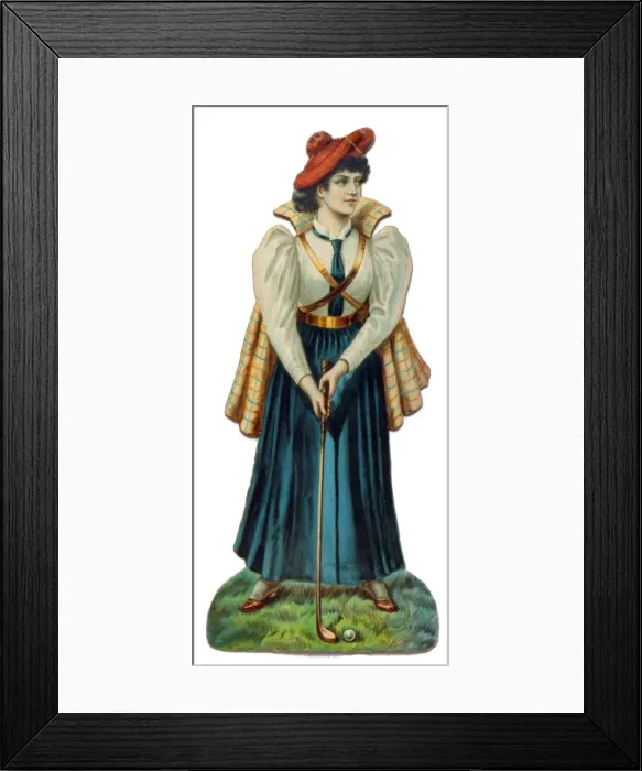 Framed Print : Cutout of woman golfer Framed Print : Cutout of woman golfer
