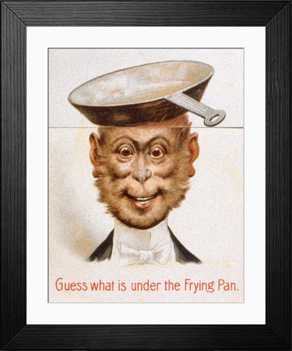 Framed Print : Advertisement for Powder Monkey cleaning powder Framed Print : Advertisement for Powder Monkey cleaning powder