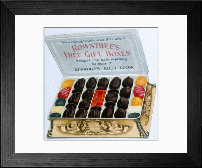 Framed Print : Cutout advertisement for Rowntrees chocolates