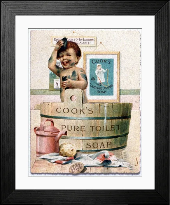Framed Print : Advertisement for Cooks Pure Toilet Soap Framed Print : Advertisement for Cooks Pure Toilet Soap