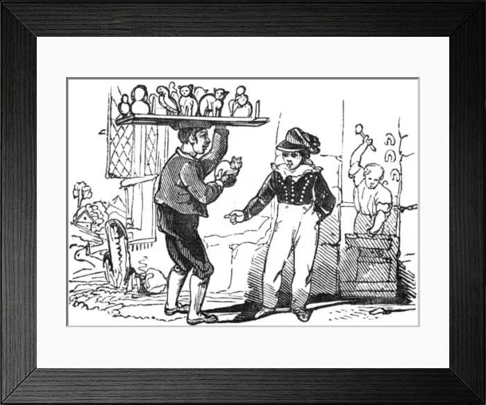 Framed Print : Selling plaster statuary and figurines Framed Print : Selling plaster statuary and figurines