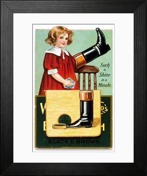 Framed Print : Advertisement for boot polish Framed Print : Advertisement for boot polish