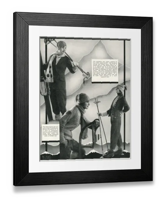 Framed Print : Fashion for winter sports 1929 Framed Print : Fashion for winter sports 1929