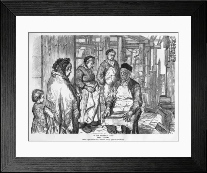 Framed Print : The industrial crisis in Lyon Framed Print : The industrial crisis in Lyon