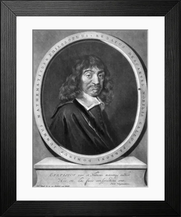 Framed Print : Rene Descartes, French mathematician and philosopher Framed Print : Rene Descartes, French mathematician and philosopher