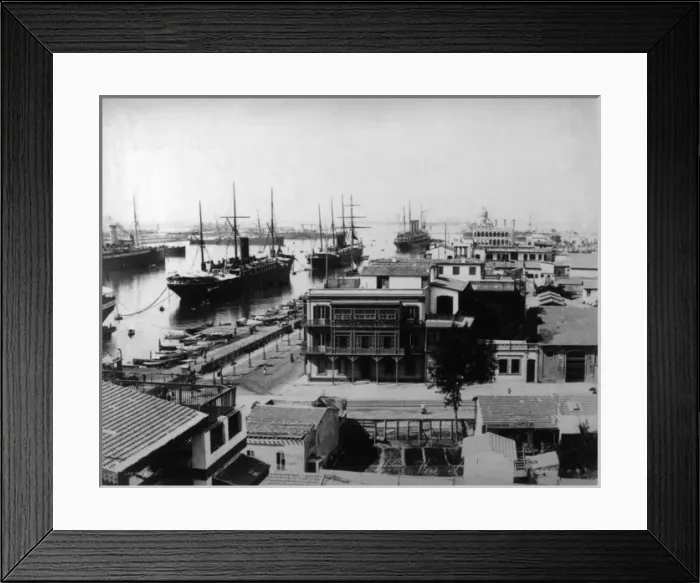Framed Print : Shipping at the entrance to the Suez Canal, Egypt Framed Print : Shipping at the entrance to the Suez Canal, Egypt