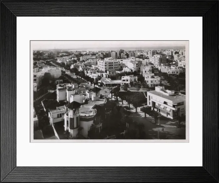 Framed Print : Aerial view of Boulevard Goureau, Casablanca, Morocco Framed Print : Aerial view of Boulevard Goureau, Casablanca, Morocco