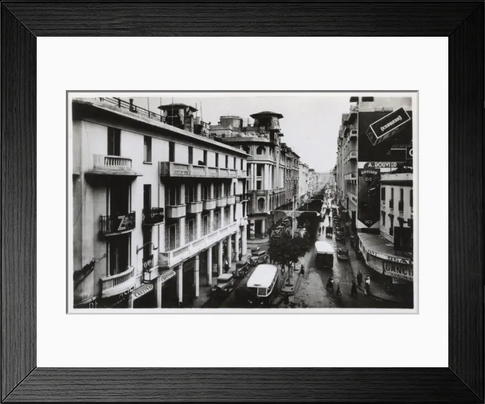 Framed Print : Aerial view of Boulevard de la Gare, Casablanca, Morocco Framed Print : Aerial view of Boulevard de la Gare, Casablanca, Morocco