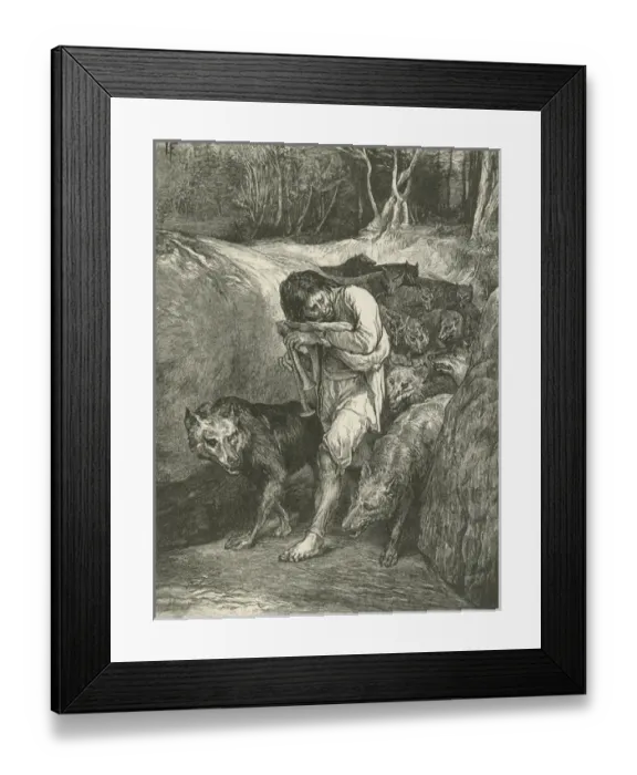Framed Print : A French wolf charmer Framed Print : A French wolf charmer