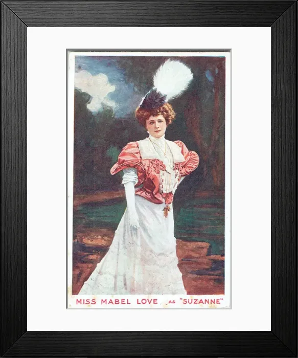Framed Print : Mabel Love as Suzanne Framed Print : Mabel Love as Suzanne