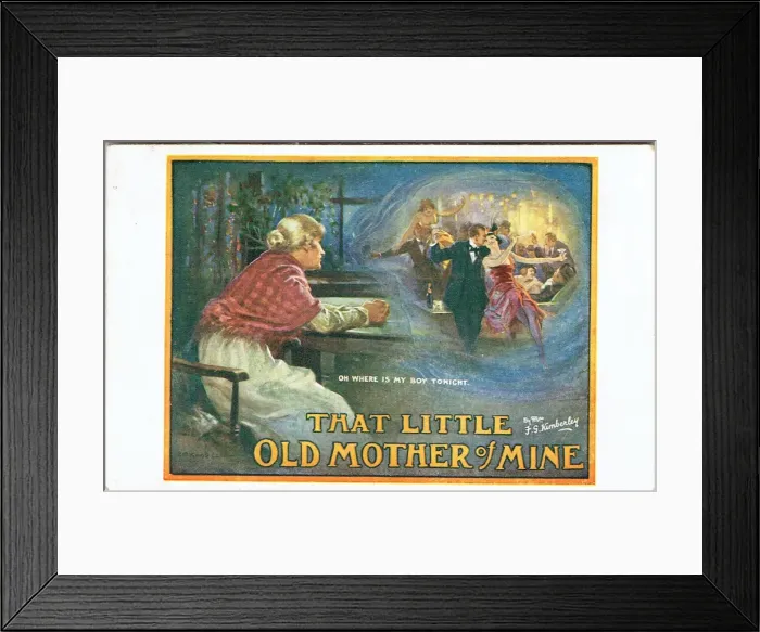 Framed Print : That Little Old Mother of Mine by F G Kimberley Framed Print : That Little Old Mother of Mine by F G Kimberley