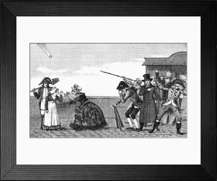 Framed Print : Parisians panic at the sight of a comet Framed Print : Parisians panic at the sight of a comet