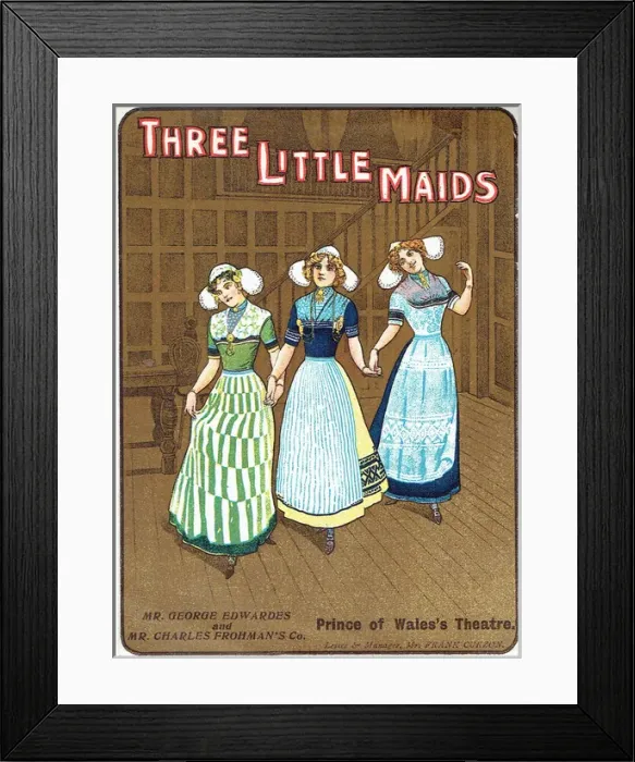 Framed Print : Three Little Maids by Paul Rubens Framed Print : Three Little Maids by Paul Rubens