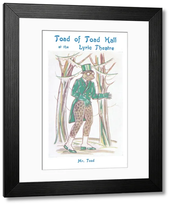 Framed Print : Toad of Toad Hall by A A Milne Framed Print : Toad of Toad Hall by A A Milne