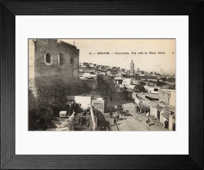Framed Print : Aerial view towards Place Smen, Meknes, Morocco Framed Print : Aerial view towards Place Smen, Meknes, Morocco