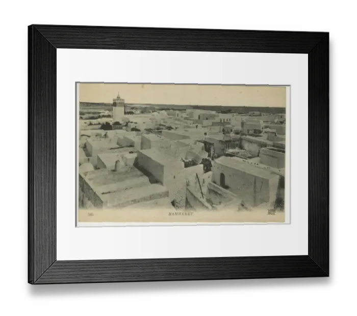 Framed Print : Aerial view of Hammamet, Tunisia, North Africa Framed Print : Aerial view of Hammamet, Tunisia, North Africa