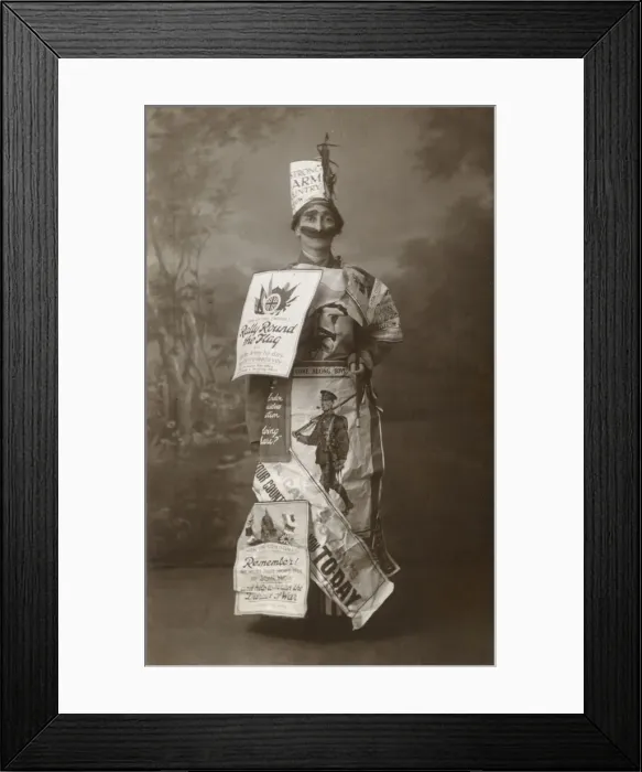 Framed Print : WW1 - Patriotic Fancy Dress Framed Print : WW1 - Patriotic Fancy Dress