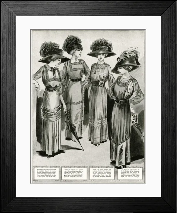Framed Print : Fashionable clothing 1910 Framed Print : Fashionable clothing 1910