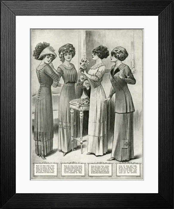Framed Print : Fashionable clothing 1910 Framed Print : Fashionable clothing 1910