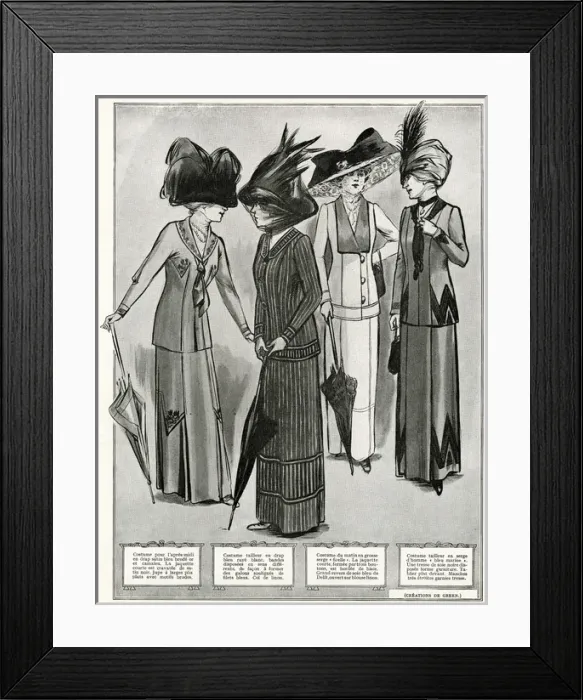Framed Print : Fashionable clothing 1910 Framed Print : Fashionable clothing 1910