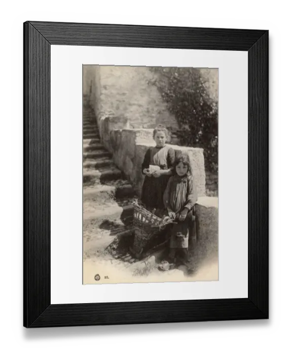 Framed Print : Two young girls from Como, Italy Framed Print : Two young girls from Como, Italy