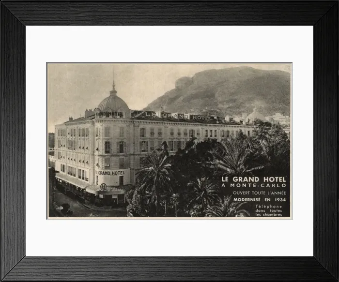 Framed Print : Monte Carlo - Grand Hotel Framed Print : Monte Carlo - Grand Hotel