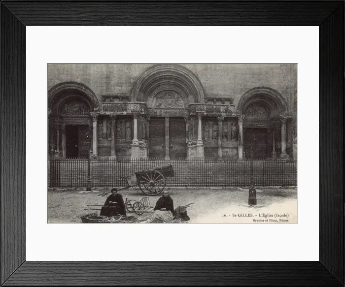 Framed Print : Facade of Abbey of Saint-Gilles, France Framed Print : Facade of Abbey of Saint-Gilles, France