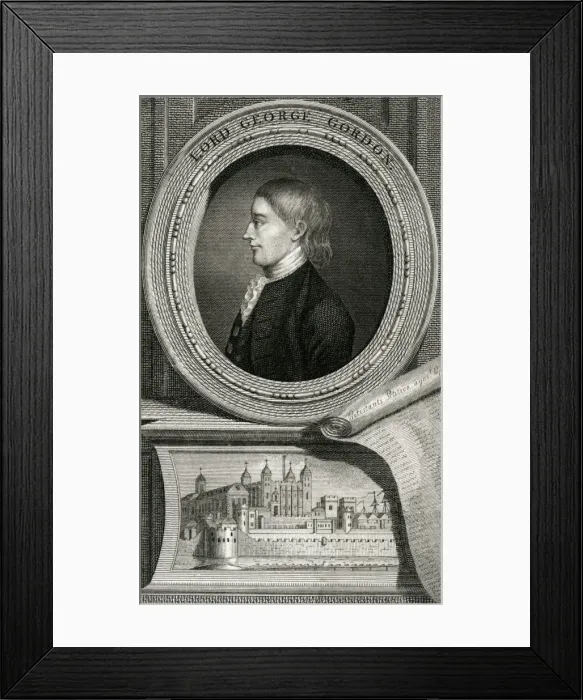 Framed Print : Lord George Gordon / 1780 Framed Print : Lord George Gordon / 1780