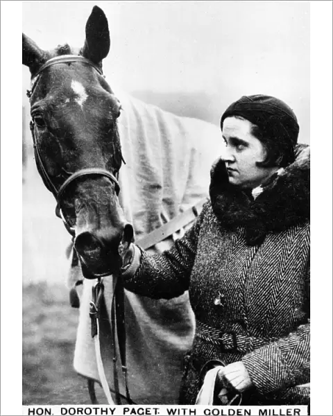 Hon Dorothy Paget with her horse, Golden Miller