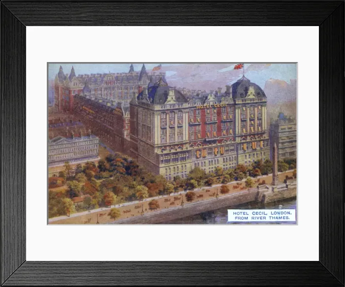 Framed Print : Hotel Cecil, London from River Thames Framed Print : Hotel Cecil, London from River Thames