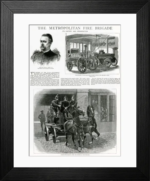 Framed Print : Metropolitan Fire Brigade 1888 Framed Print : Metropolitan Fire Brigade 1888