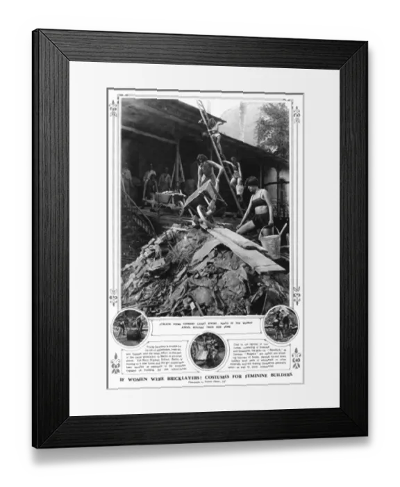 Framed Print : Girls building at the Wigman School Framed Print : Girls building at the Wigman School