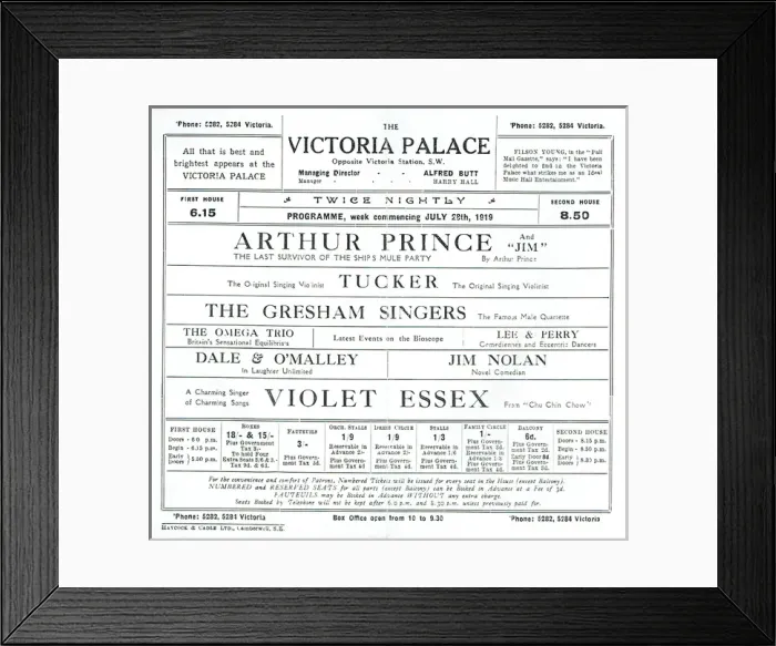 Framed Print : Victoria Palace Theatre programme Framed Print : Victoria Palace Theatre programme