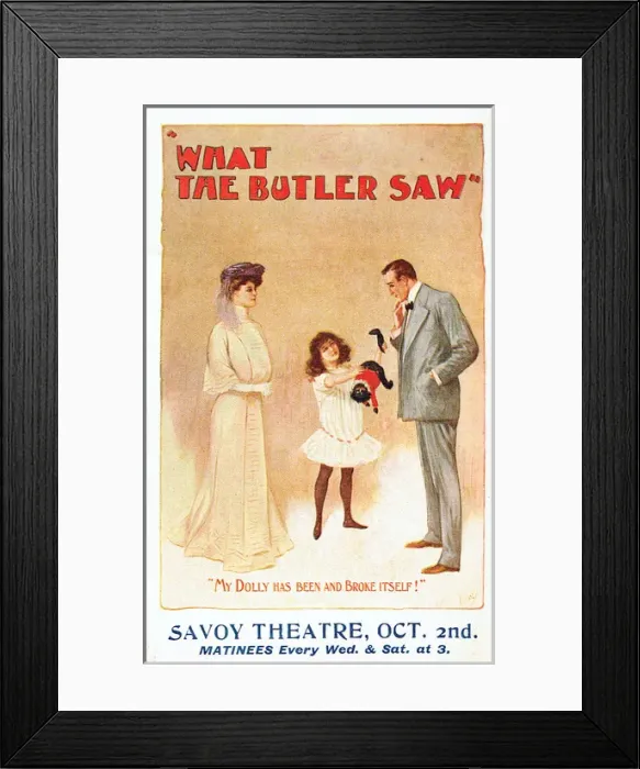 Framed Print : What The Butler Saw by E F Parry and Frederick Mouillot Framed Print : What The Butler Saw by E F Parry and Frederick Mouillot