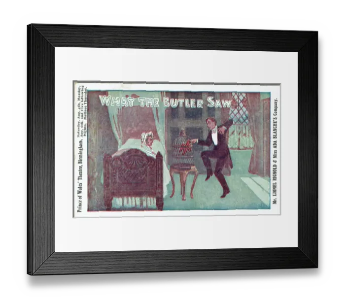 Framed Print : What The Butler Saw by E F Parry and Frederick Mouillot Framed Print : What The Butler Saw by E F Parry and Frederick Mouillot