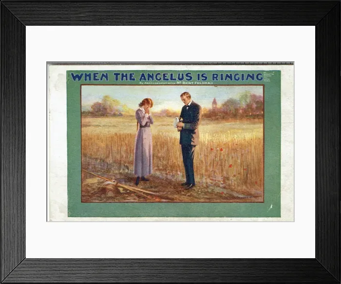 Framed Print : When The Angelus Is Ringing by H Schrier & C Lodge-Percy Framed Print : When The Angelus Is Ringing by H Schrier & C Lodge-Percy