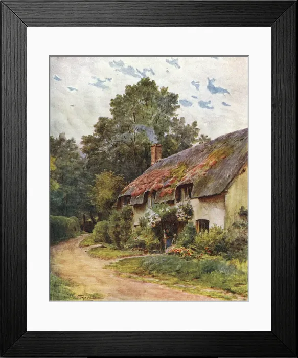 Framed Print : Cottage Near Dunster Framed Print : Cottage Near Dunster