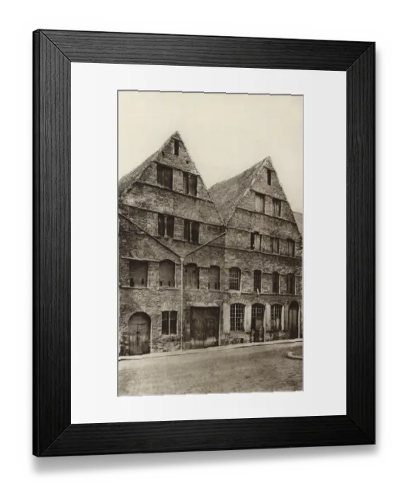 Framed Print : Romanesque houses, Tournai, Belgium Framed Print : Romanesque houses, Tournai, Belgium