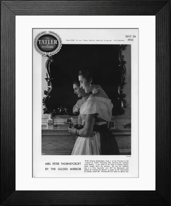Framed Print : Tatler cover - Mrs Peter Thorneycroft by Madame Yevonde Framed Print : Tatler cover - Mrs Peter Thorneycroft by Madame Yevonde