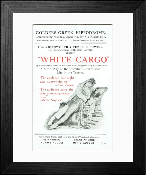 Framed Print : White Cargo by Leon Gordon Framed Print : White Cargo by Leon Gordon
