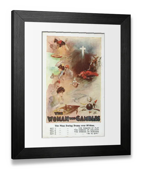 Framed Print : The Woman Who Gambles bys Buchanan Rogerson Framed Print : The Woman Who Gambles bys Buchanan Rogerson